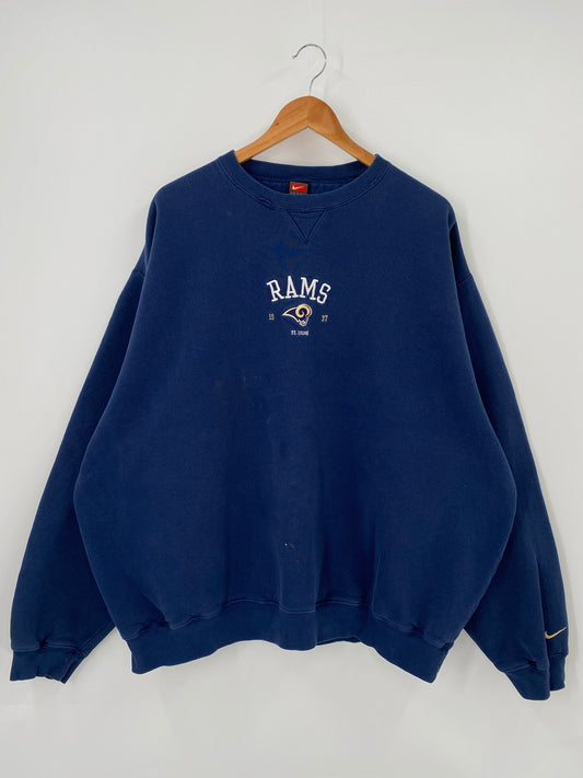 00' ST LOUIS RAMS Size XXL Vintage NFL Sweat-Shirt / K4052