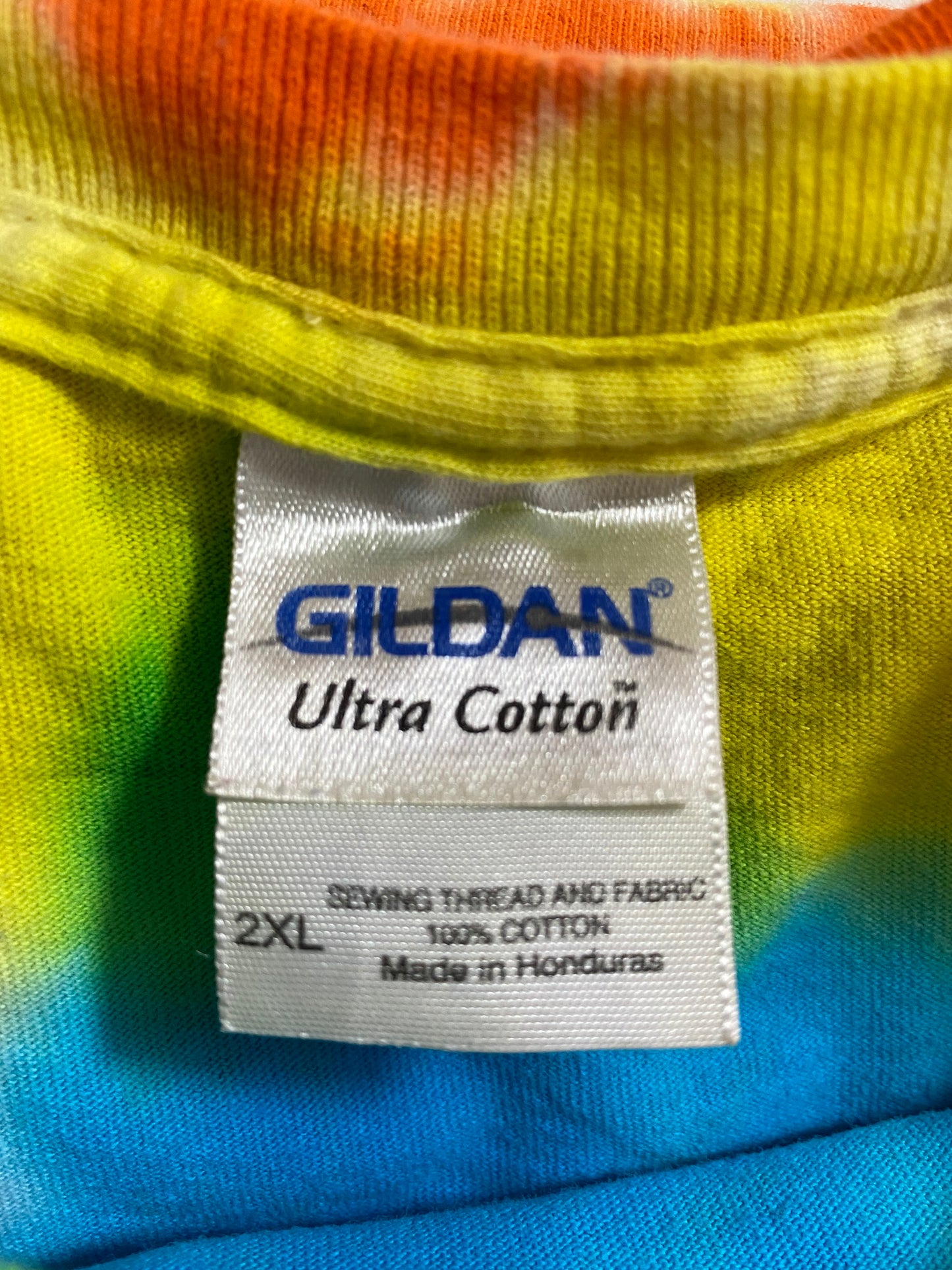 00’ MUSHROOM TIE-DYE Size XXL Vintage T-Shirts / 9839