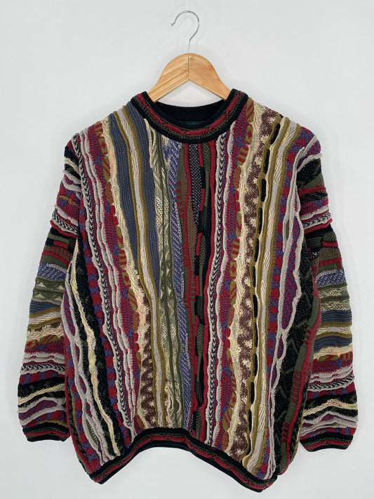 Vintage 3D Coogi-Style Size M Knit Sweater / 6317