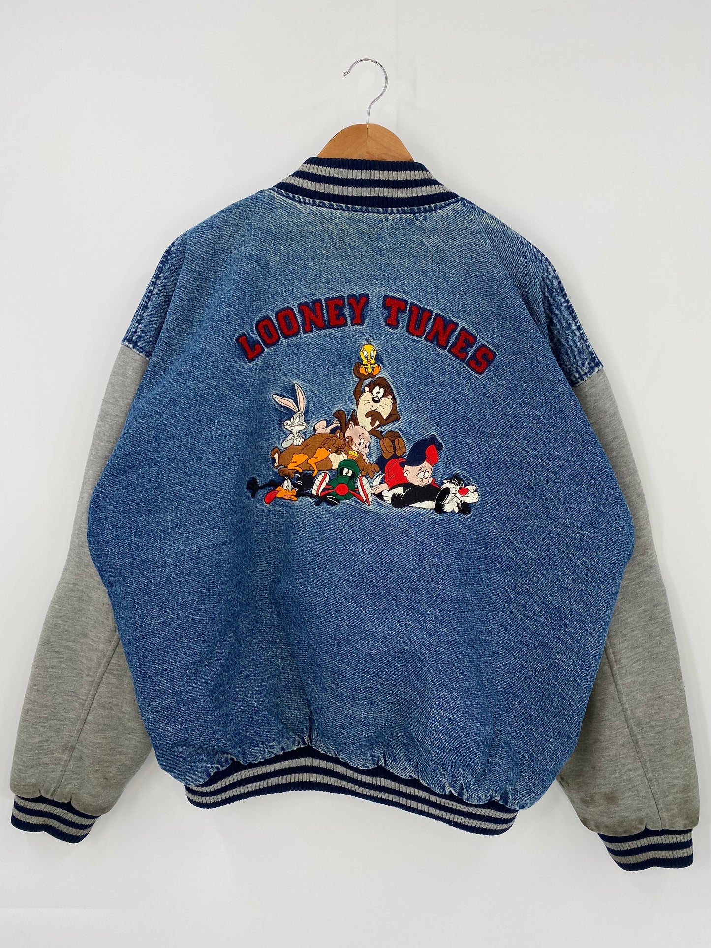 1996 LOONEY TUNES Size XL Vintage Denim Jacket / A6298