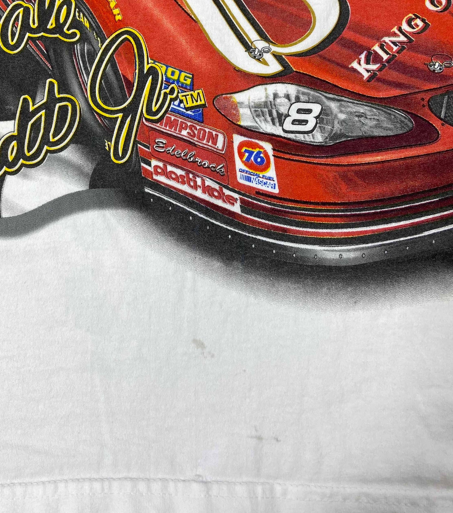90's Dale Earnhardt Jr. Bud King of Beers NASCAR Racing Vintage T-Shirt / 3137