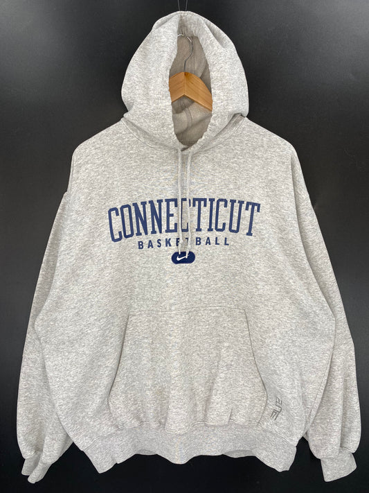 00’ NIKE CONNECTICUT BASKETBALL Size XL Vintage Hoodie Sweat-Shirts / K3001