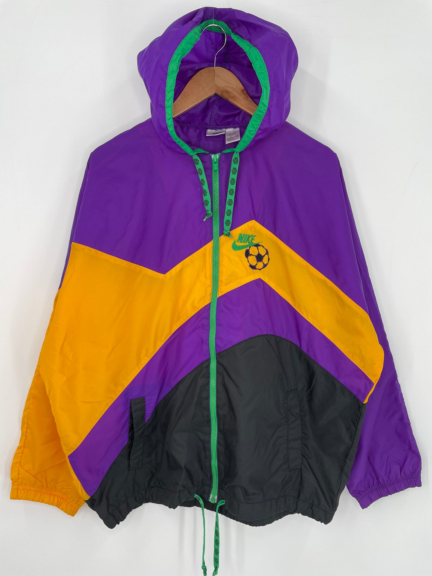 90’s NIKE Size Kids XL Vintage Nylon Hoodie Jacket/ k783