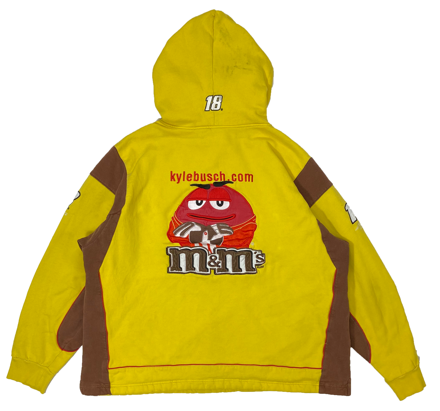 Vintage m&m's Racing Half-Zip Hoodie Sweat-Shirts / 3203