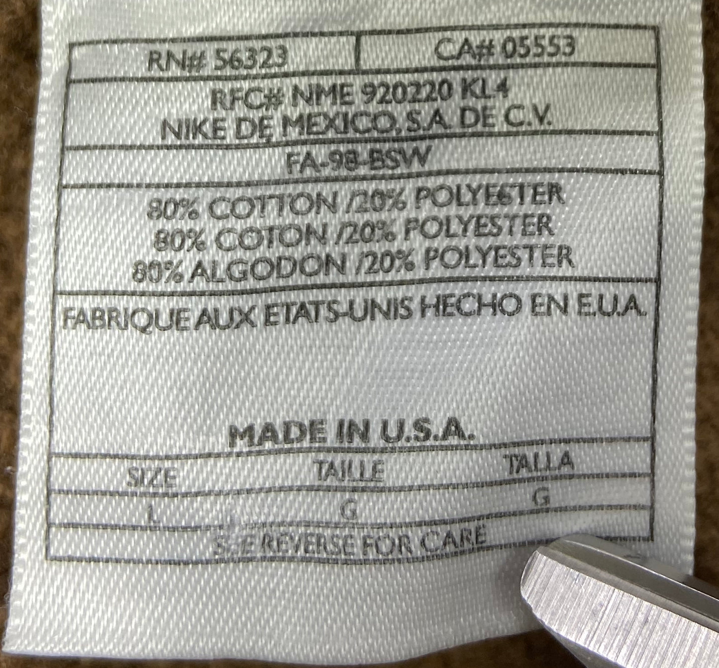 90's Nike Air Force Made in USA Vintage Hoodie Sweat-Shirt / 3237