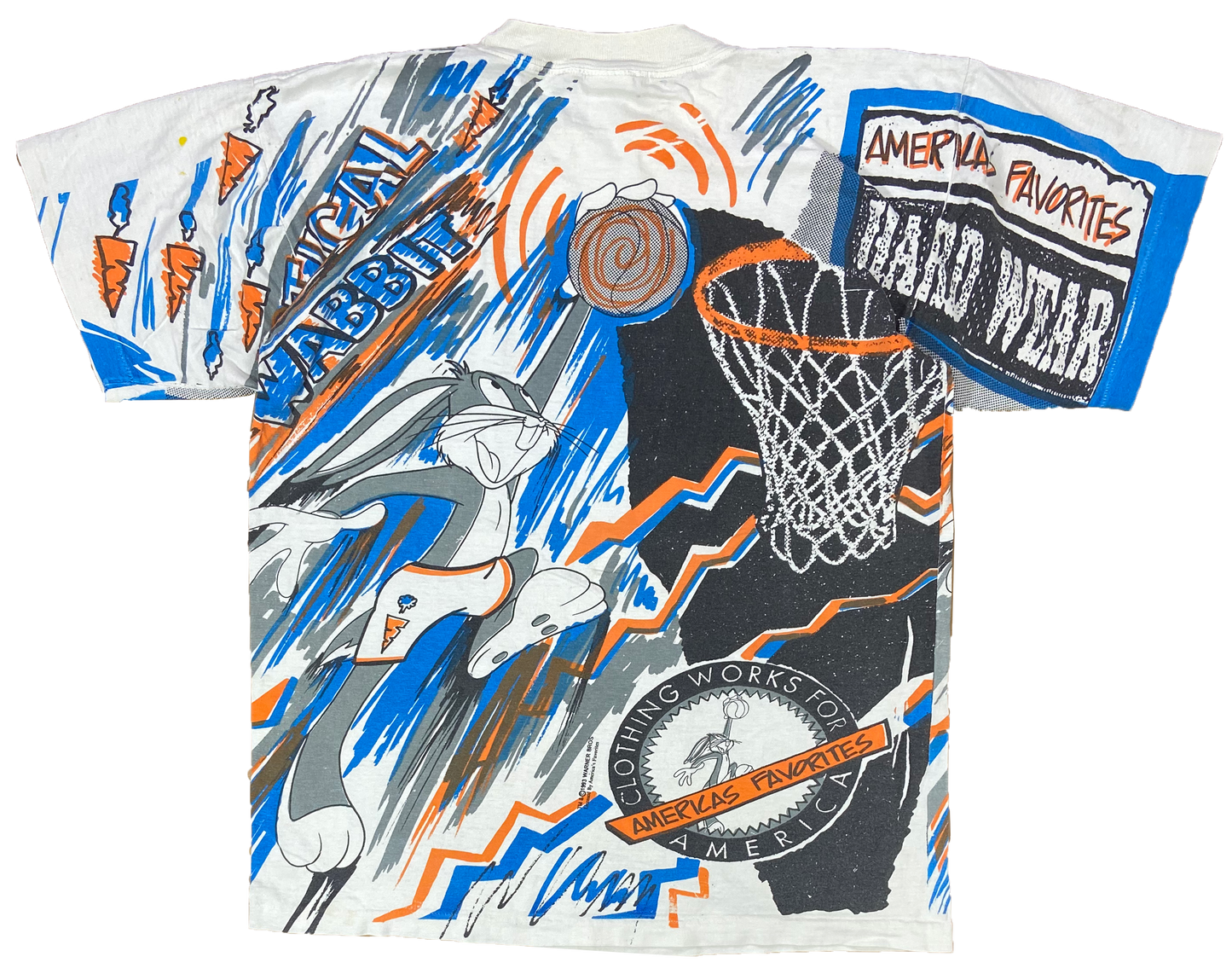 1993 Bugs Bunny Looney Tunes All Over Print Vintage T-Shirt / 3289