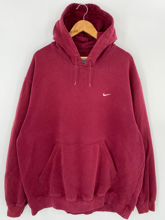 00’ NIKE Mini Swoosh Size XXL Vintage Hoodie Sweat-shirt / 8284