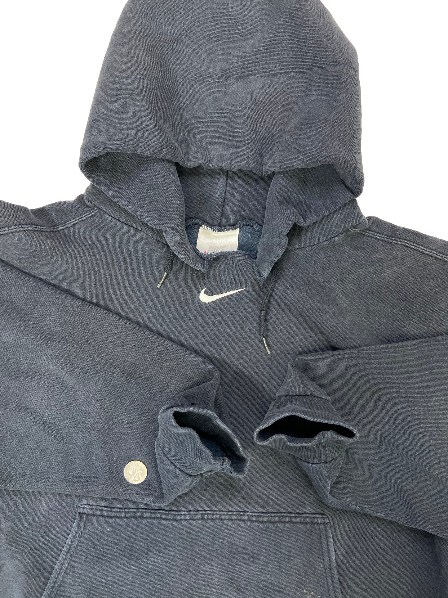 90's Nike Center Swoosh Made in USA Vintage Hoodie Sweat-Shirt / 3302