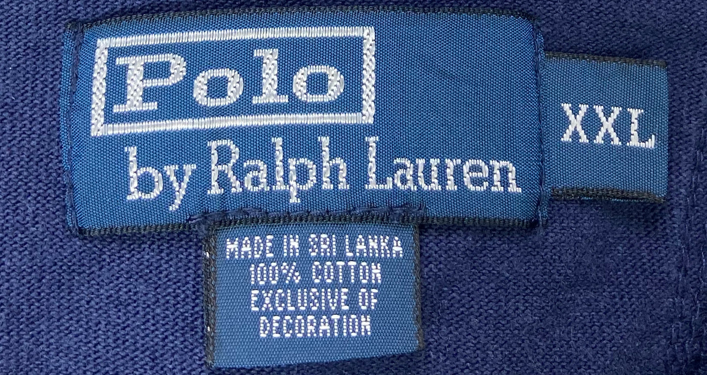 90's POLO RALPH LAUREN LAKE PLACID 1934 ITALIA Size XXL Vintage Half-Zip Hoodie Rugby-Shirts / k476