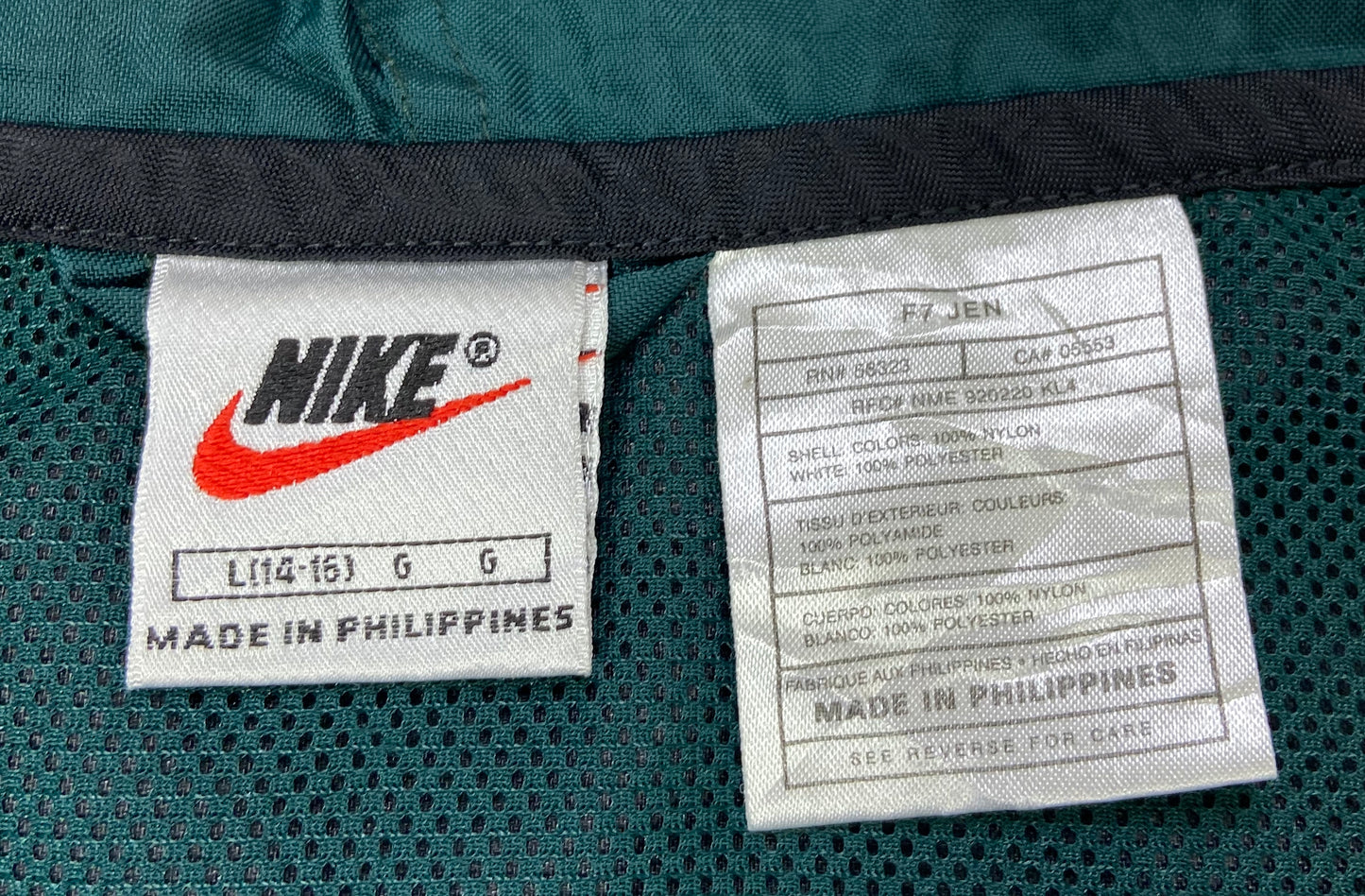 90's Nike Vintage Boys Half-Zip Nylon Jacket / 3374