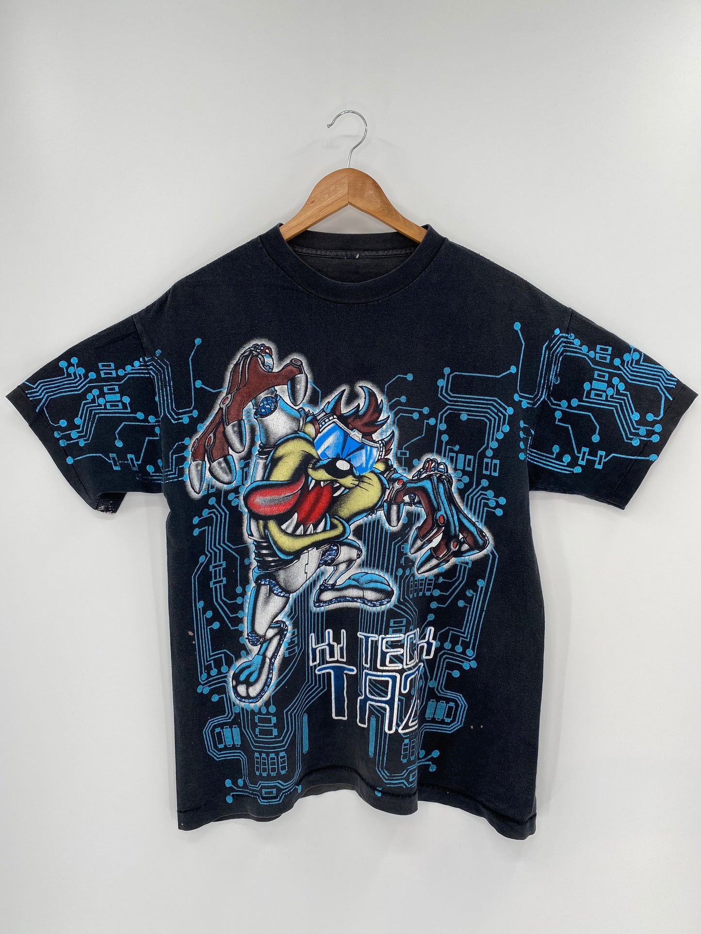 90’s WARNER BROS TAZ No Tag (Approx. Size L)Vintage T- shirt / 9548