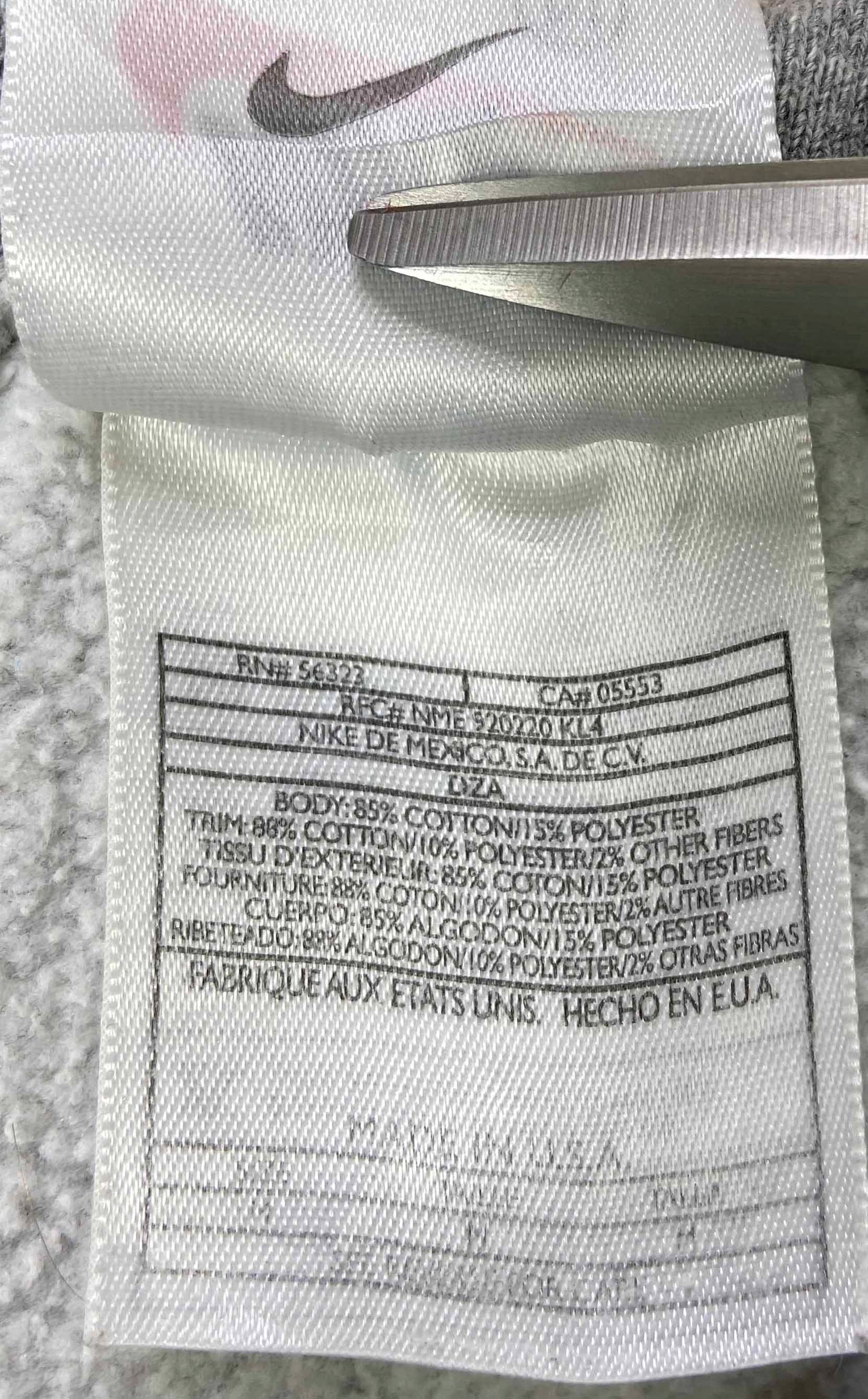 90's Nike Center Swoosh Made in USA Vintage Hoodie Sweat-Shirt / 3419