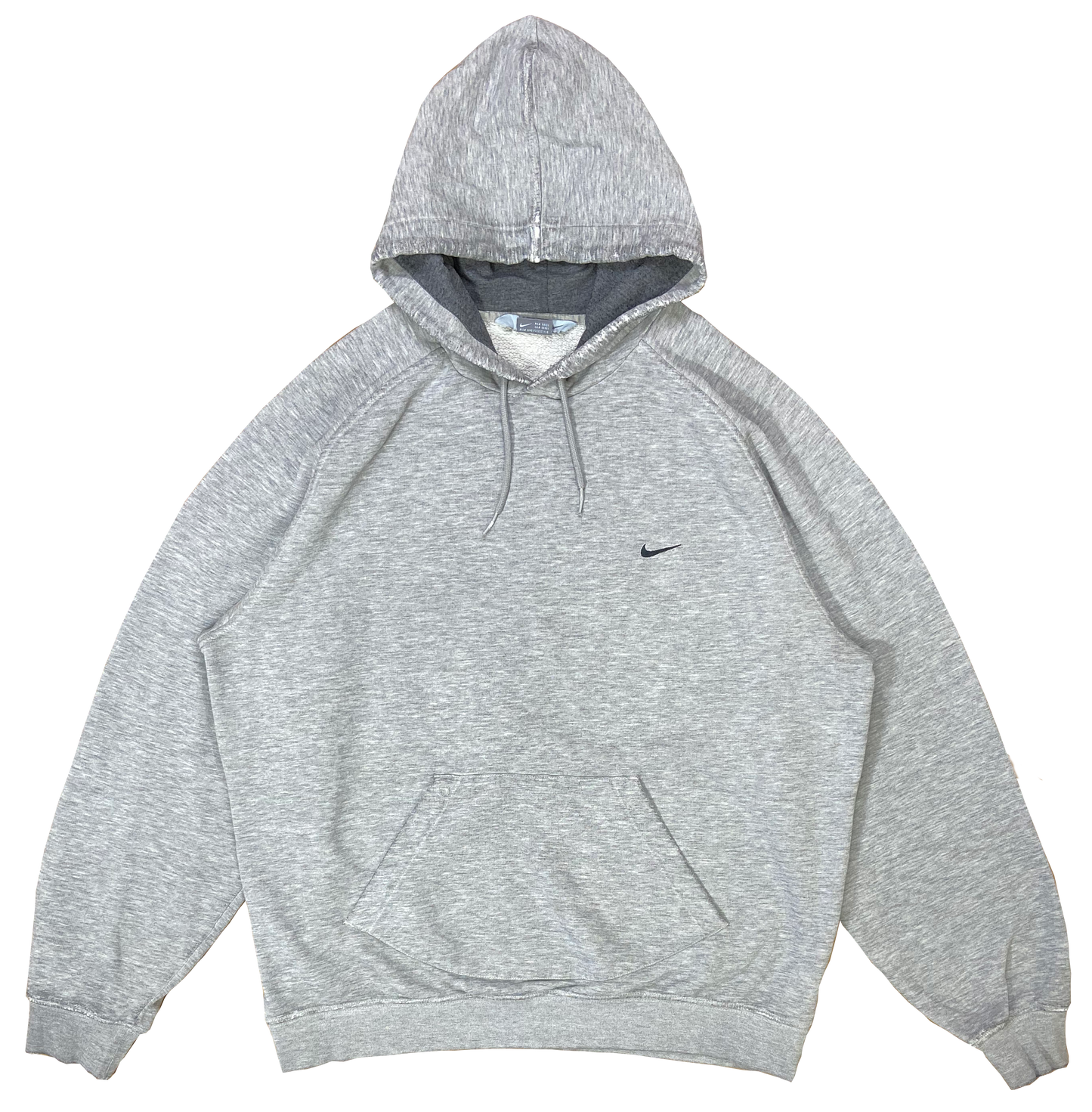 00' Nike Mini Swoosh Vintage Damaged Hoodie Sweat-Shirt / 3422