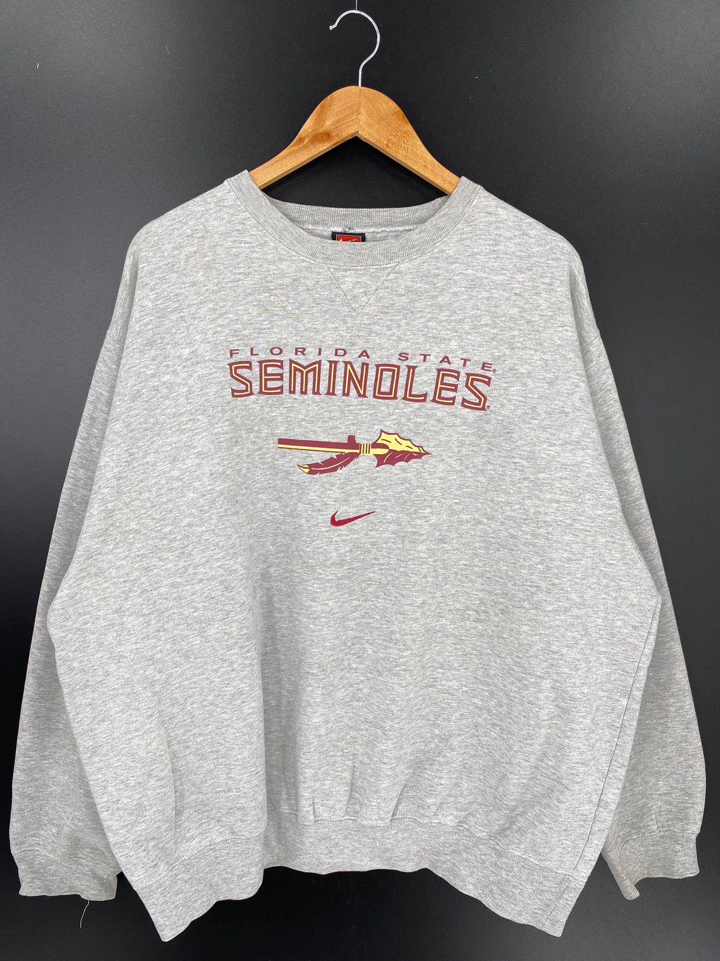 00’ NIKE FLORIDA STATE SEMINOLES Size XL Vintage Sweat-Shirts / K916