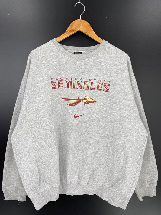 00’ NIKE FLORIDA STATE SEMINOLES Size XL Vintage Sweat-Shirts / K916