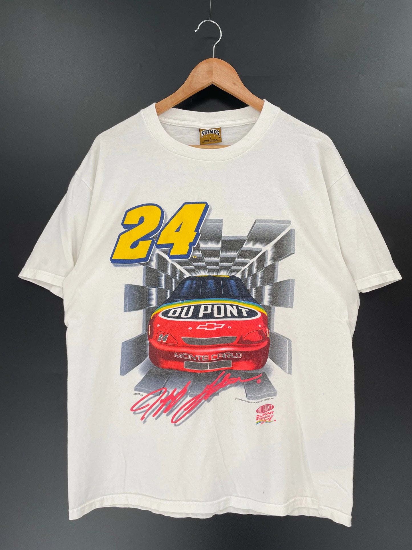 .1996 DUPONT MONTE CARLO Made in USA Size L Vintage Racing T-shirt / E2358T