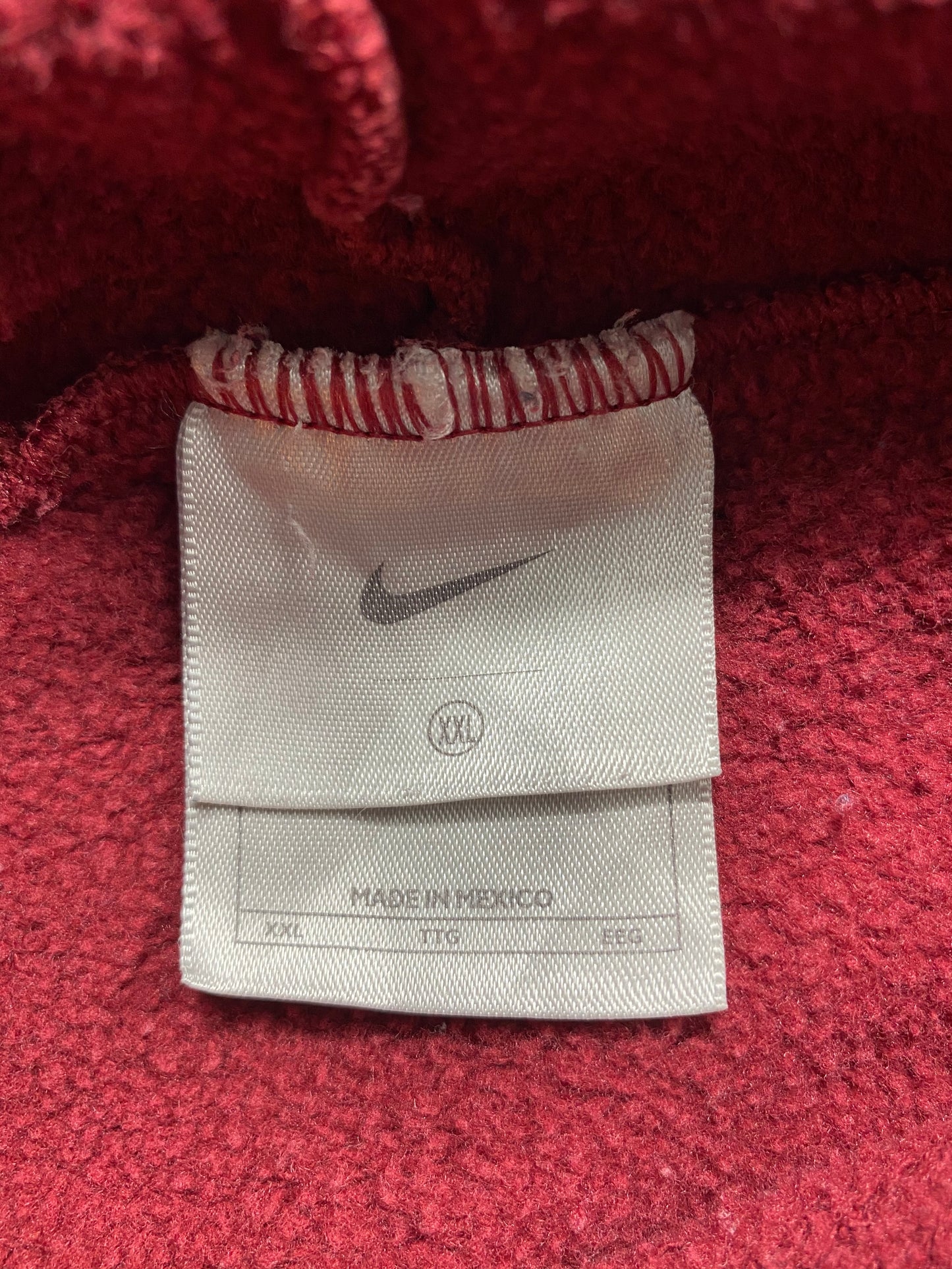 90’s NIKE Center Swoosh Damaged Size XXL Vintage Hoodie Sweat-shirt / 7055