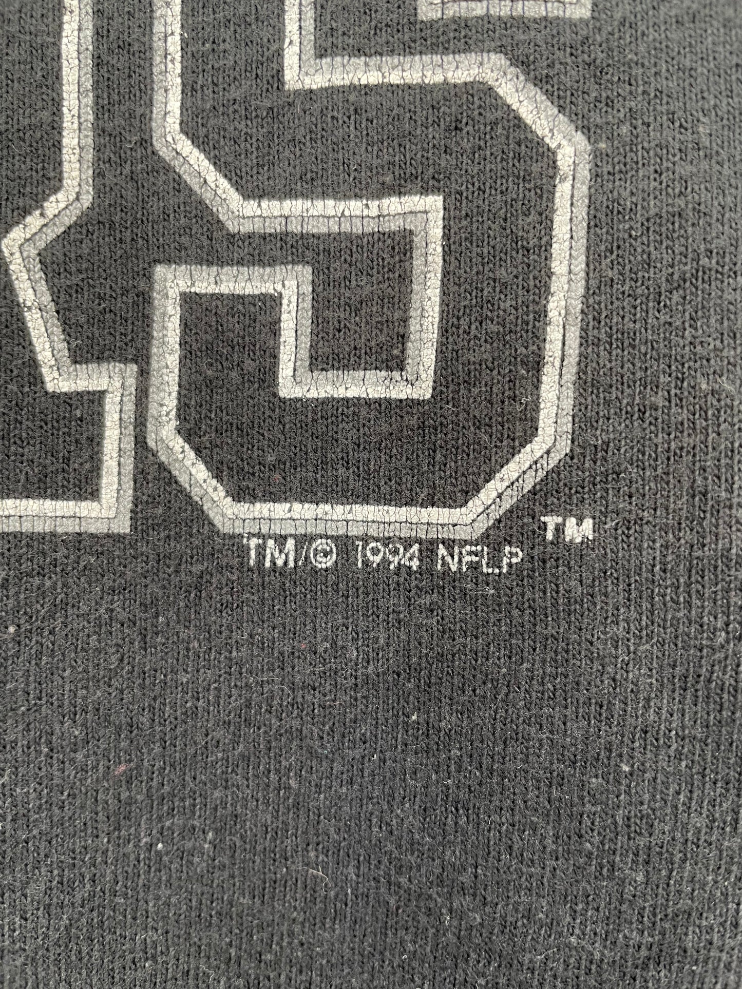 1994’ CHAMPION OAKLAND RAIDERS Size XL Vintage NFL T- Shirt / K2899