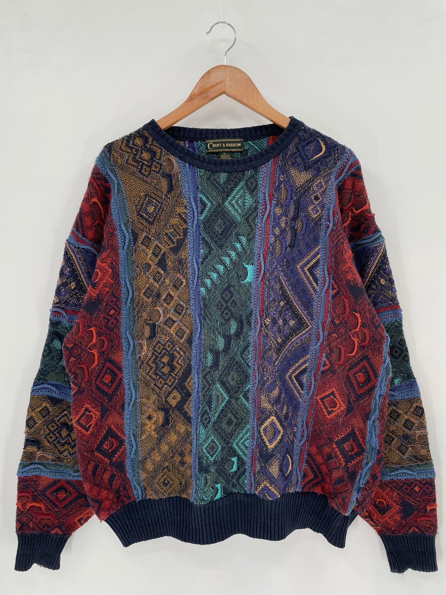 Vintage 3D COOGI- Style Size XL Knit Sweater / K1739