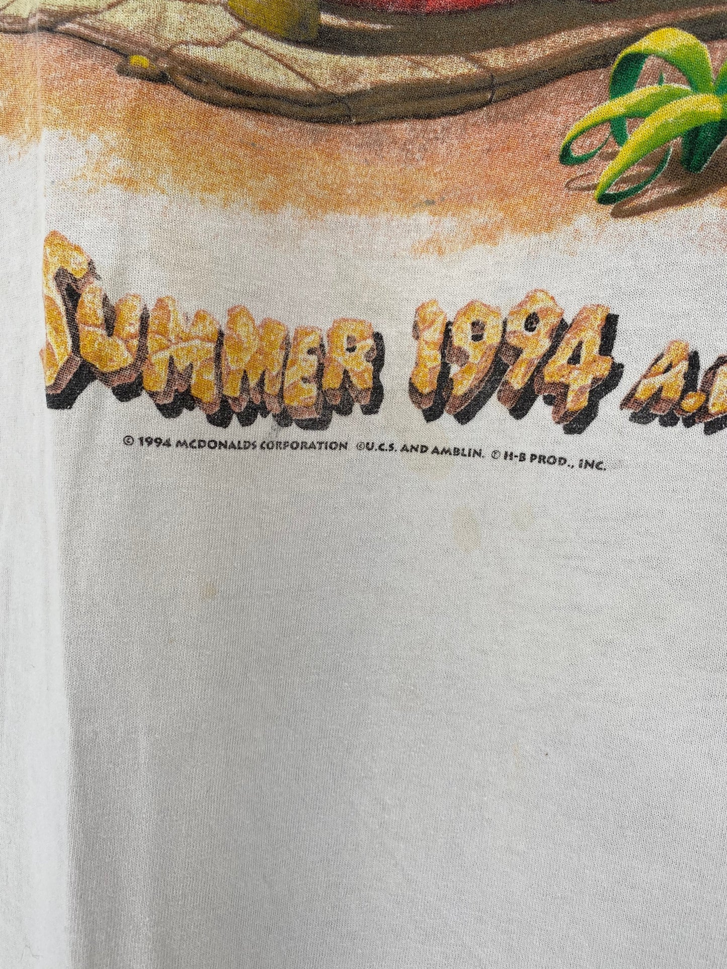 1994 THE FLINTSTONES Made in USA Size XL Vintage T-Shirts / A48