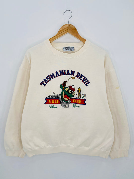 00' TAZ WARNER BROS. LOONEY TUNES Size L Vintage Sweat-shirt / 6218