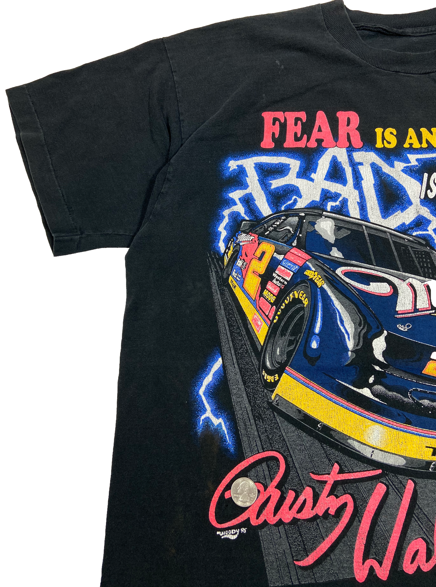 1995' Miller Lite Rusty Wallace NASCAR Vintage Racing T-Shirt / 3616