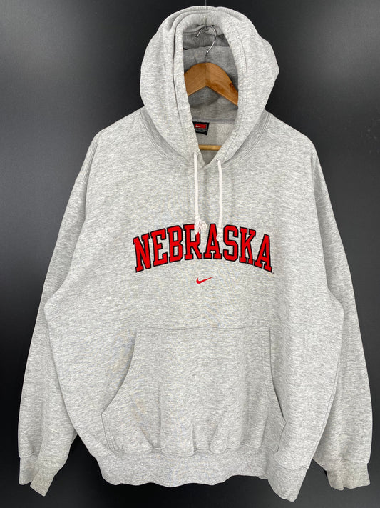 00’ NIKE NEBRASKA Size XL Vintage Hoodie Sweat shirt / K118