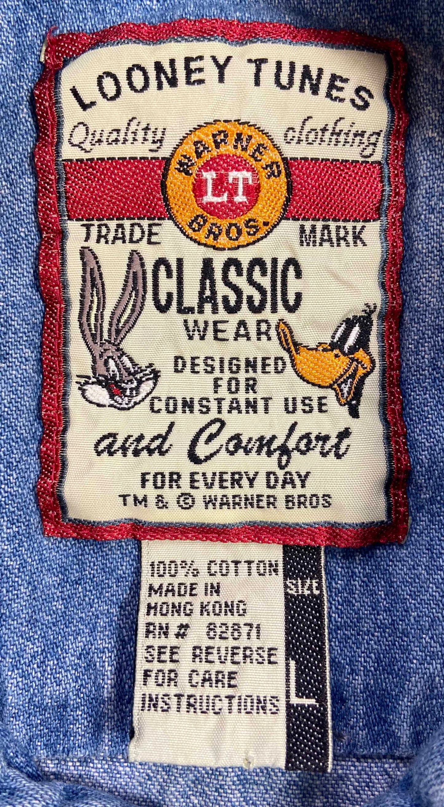 Vintage Looney Tunes Long Sleeve Denim Shirts / 3722