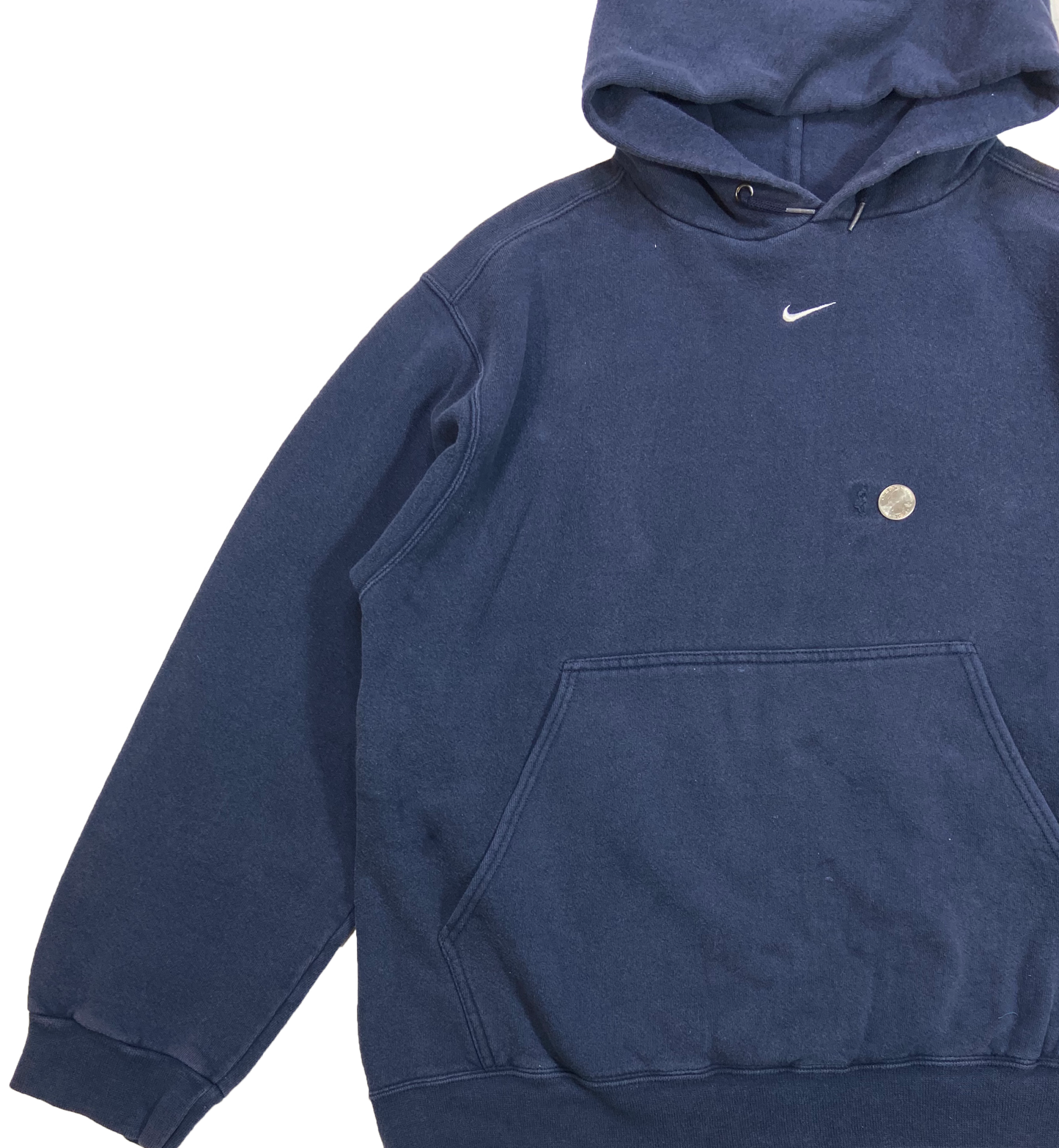 90's Nike Center Swoosh Made in USA Vintage Hoodie Sweat-Shirt / 3750