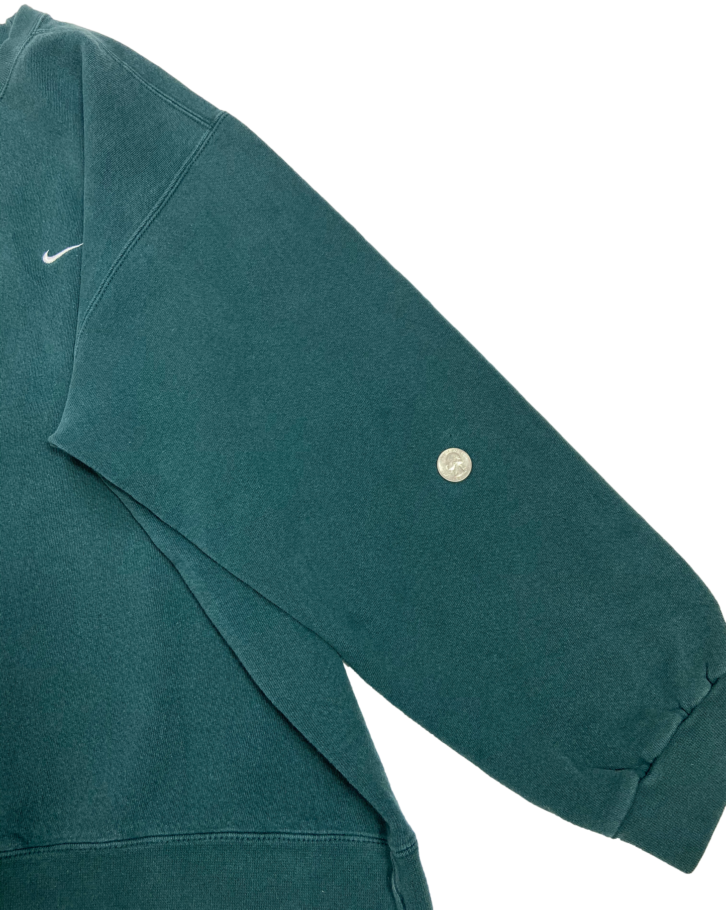 90's Nike Mini Swoosh Made in USA Vintage Short Length Sweat-Shirt / 3754