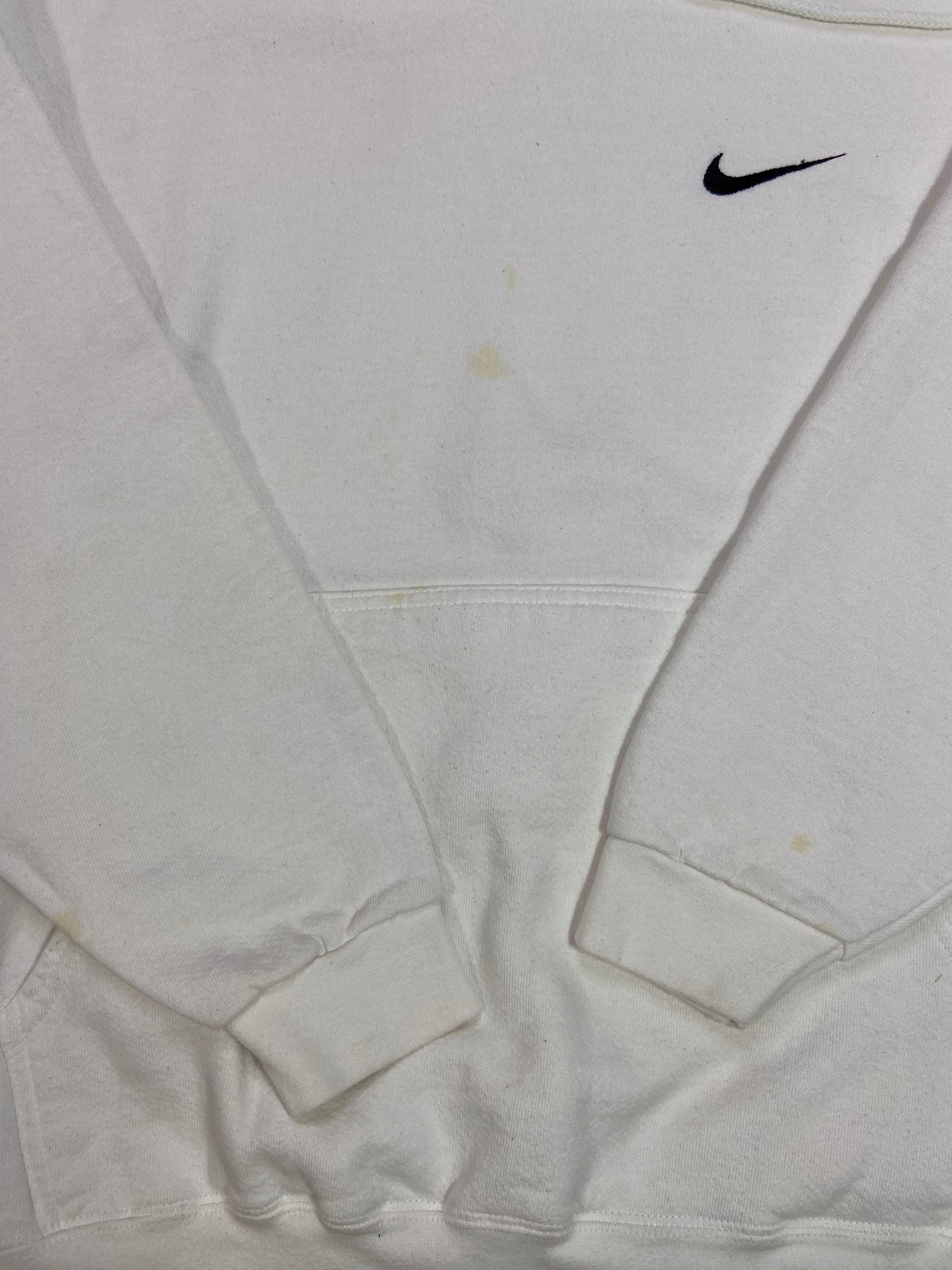 90's Nike Mini Swoosh Made in USA Vintage Hoodie Sweat-Shirt / 3798