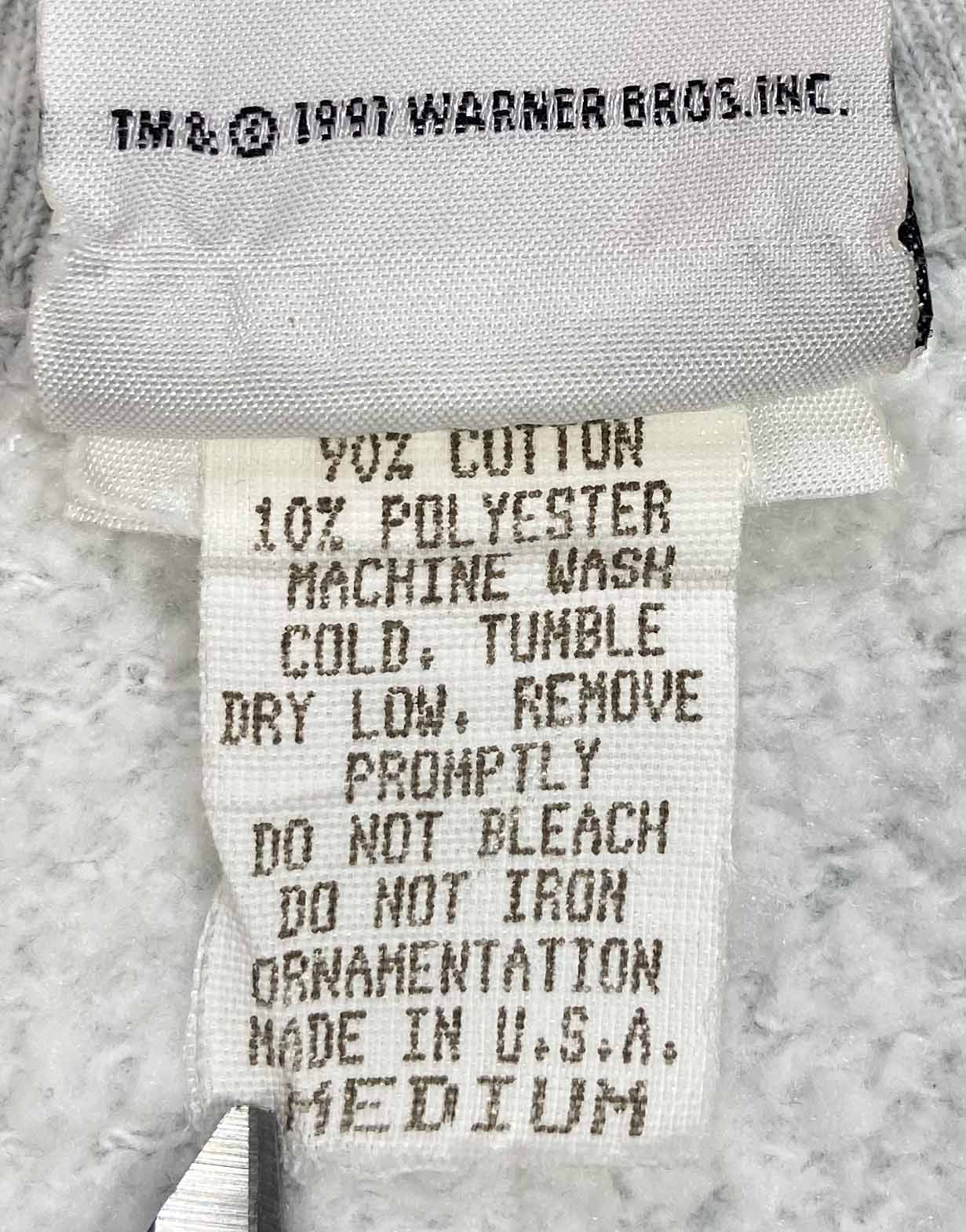 1991' Marvin the Martian Looney Tunes Made in USA Vintage Sweat-Shirt / 3873