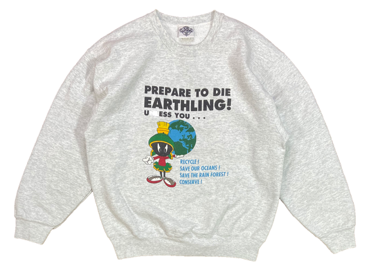 1991' Marvin the Martian Looney Tunes Made in USA Vintage Sweat-Shirt / 3873