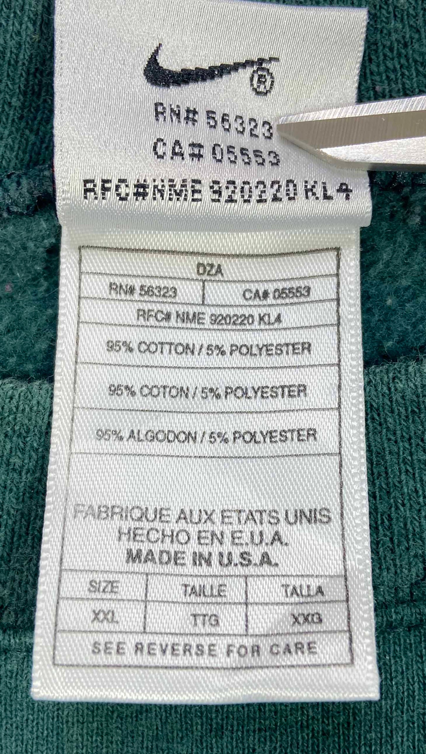 90's Nike Mini Swoosh Made in USA Vintage Sweat-Shirt / 3886