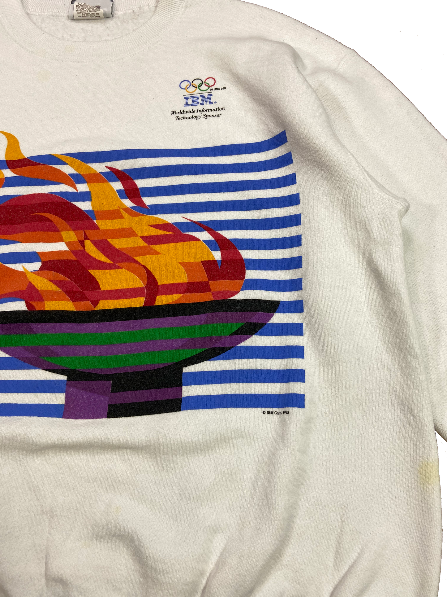1996' IBM Atlanta Olympic Made in USA Vintage Sweat-Shirt / 3888
