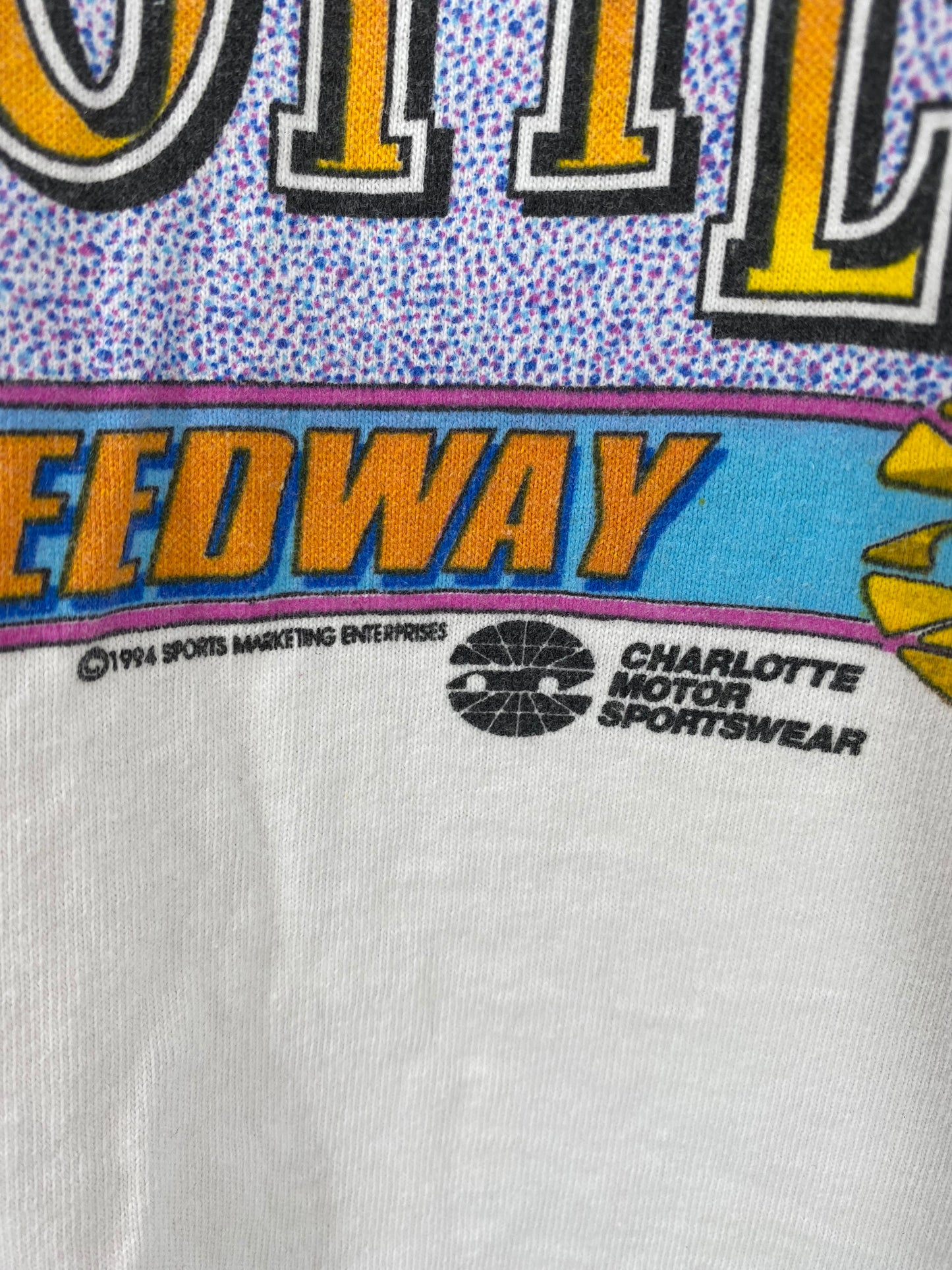 1994' MELLO YELLO 500 x CHARLOTTE Made in USA Size M Vintage Racing T-Shirt / K2258