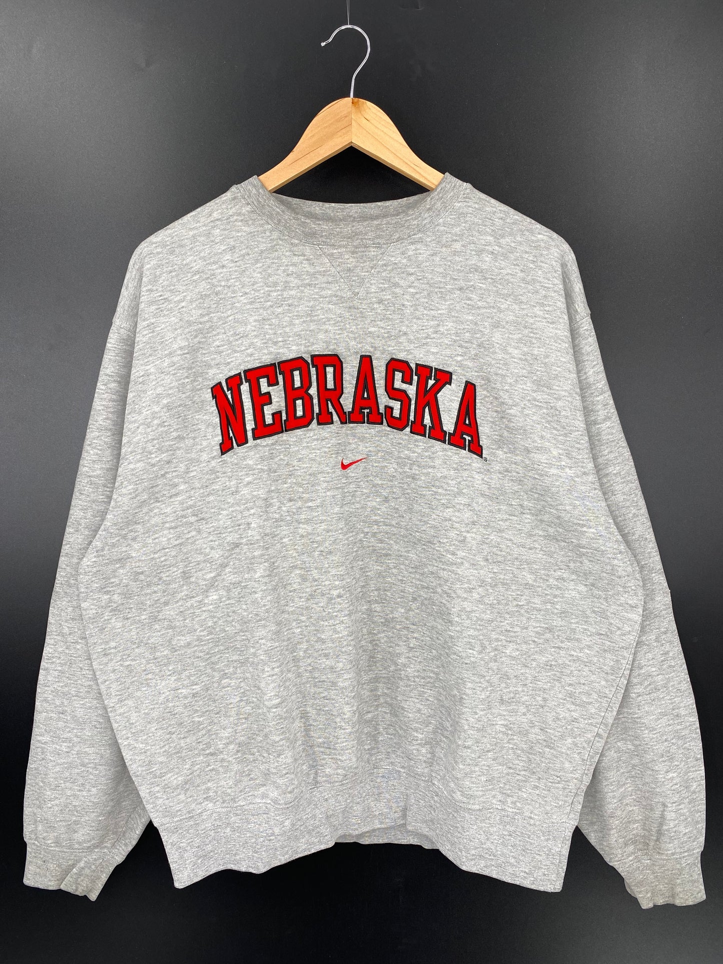 00' NIKE NEBRASKA Size L Vintage Sweat-Shirt / K3243
