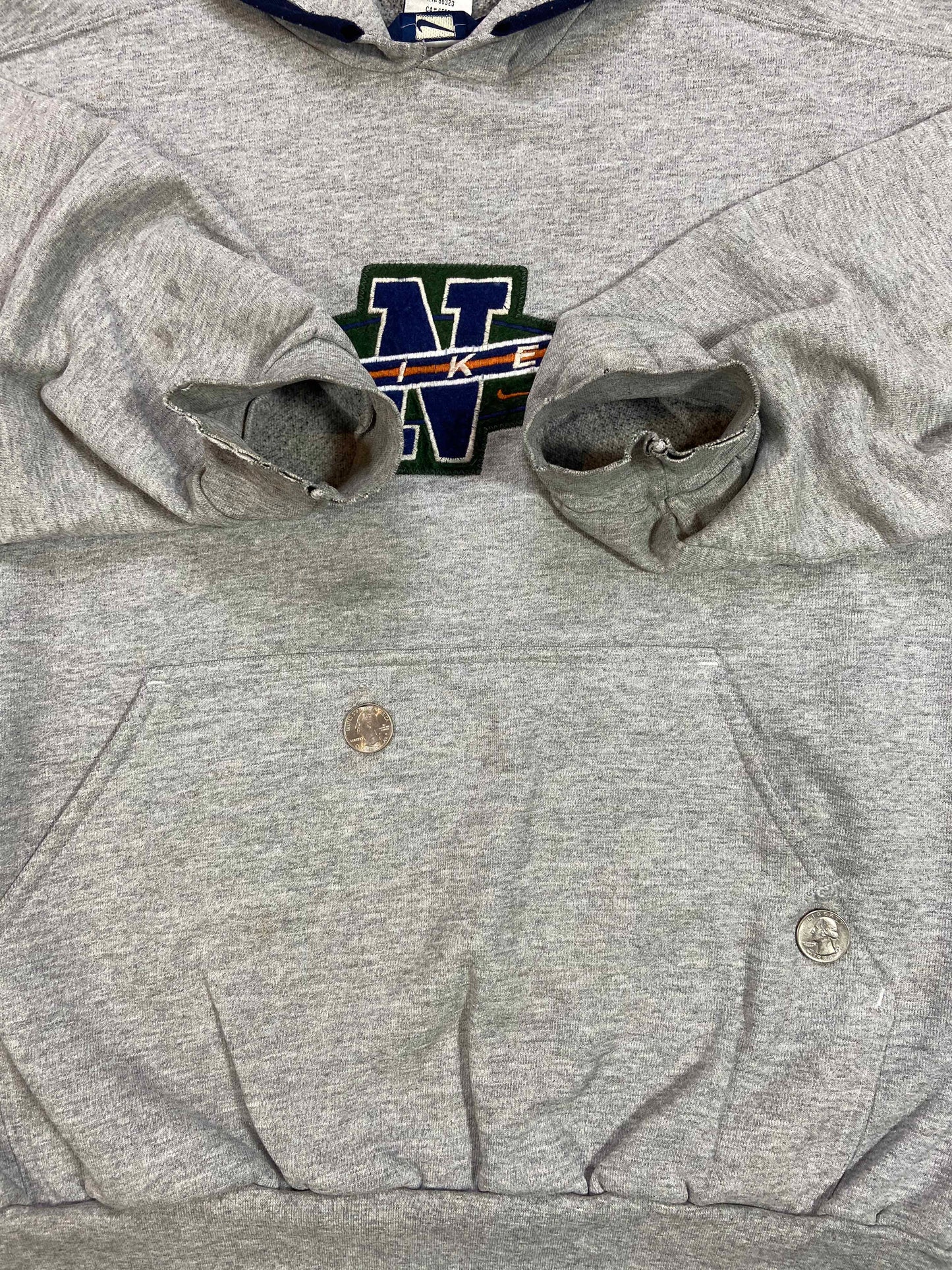 90's Nike Center Logo Vintage Hoodie Sweat-Shirt / 3910