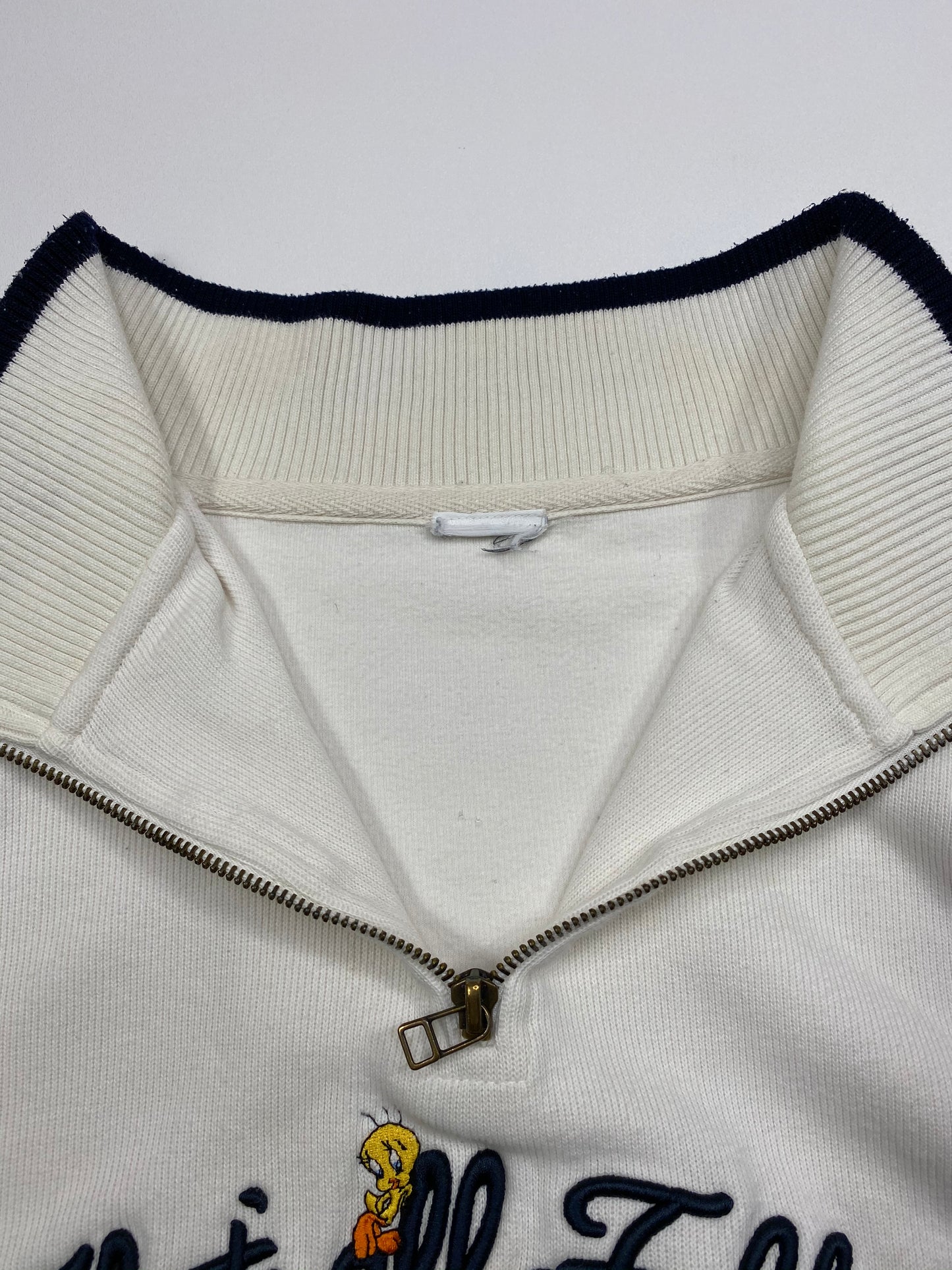 Vintage Warner Bros. Looney Tunes Half Zipper Size Approx. XXL Sweat Shirts/ 5753