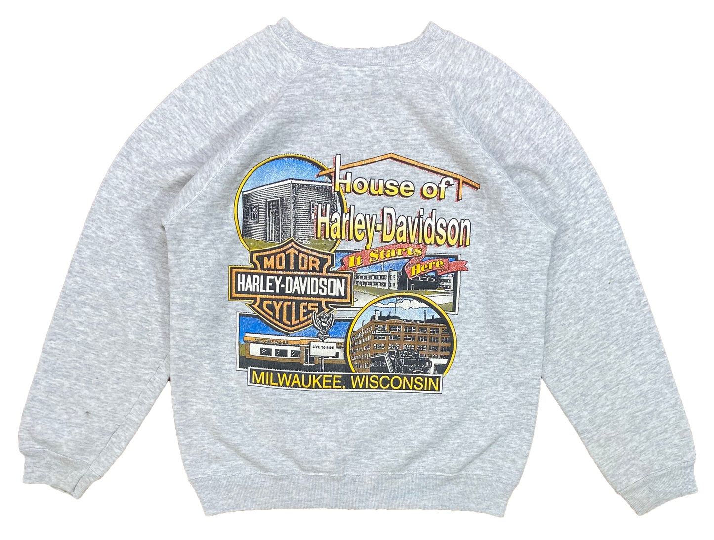 1993' Harley Davidson Made in USA Vintage Slim Fit Sweat-Shirts / 3934