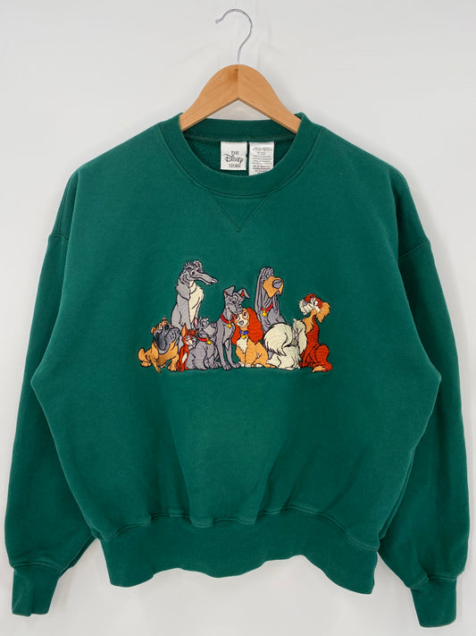 00’ DISNEY LADY AND THE TRAMP Size M Vintage Sweat-shirt / K3798