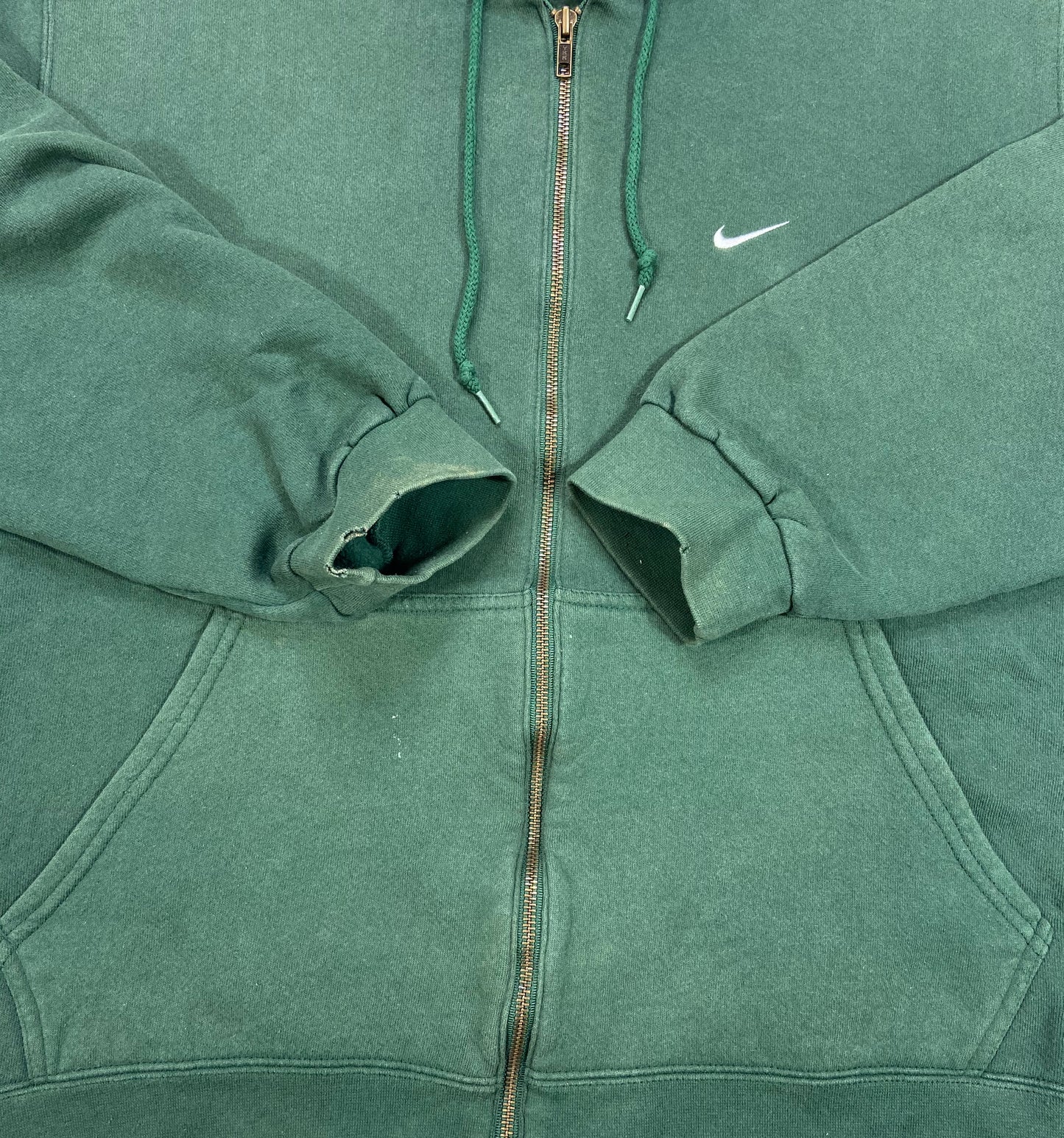90's Nike Mini Swoosh Vintage Zip-Up Hoodie Sweat-Shirt / 3944