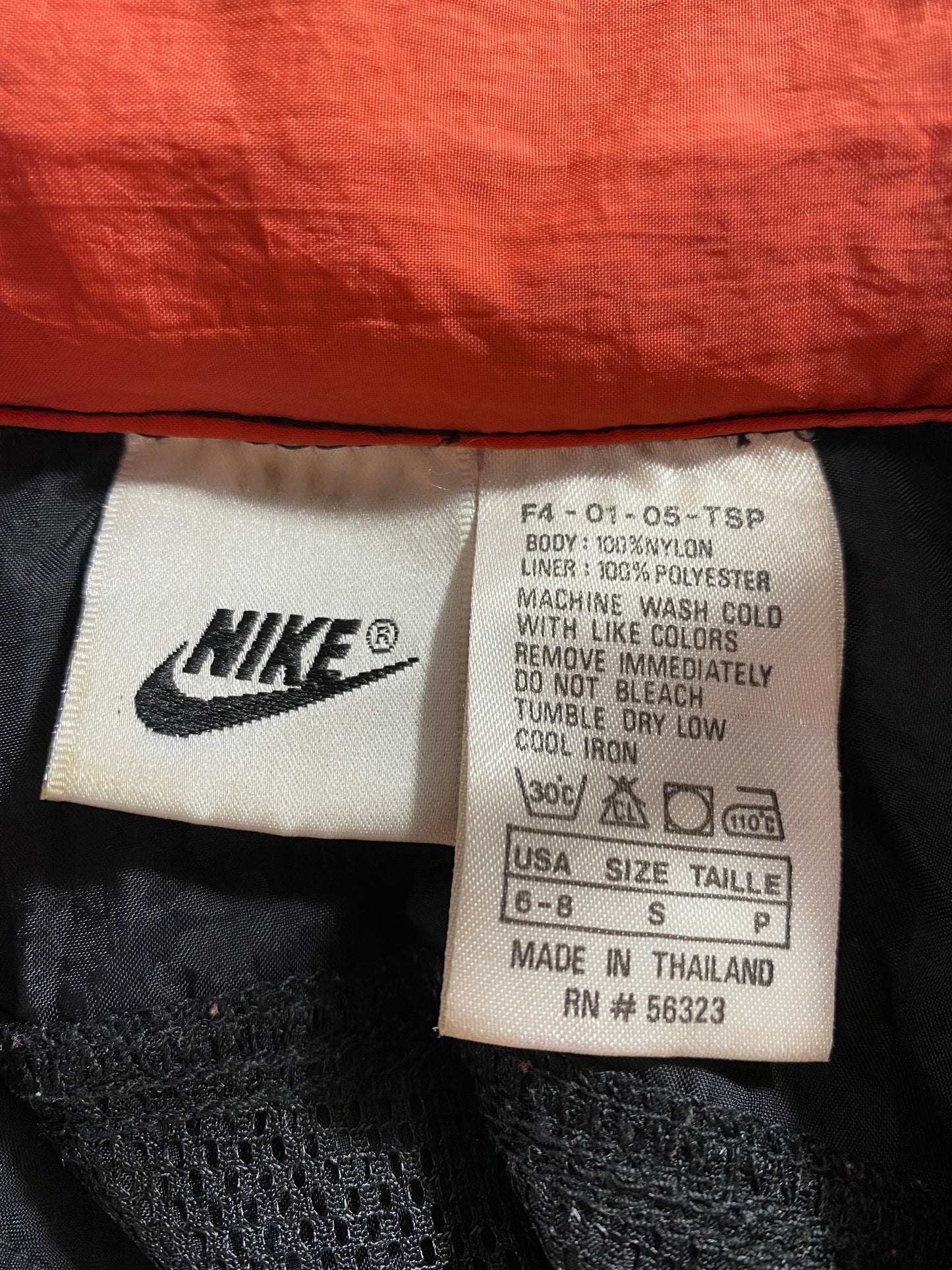 .90’s NIKE Size Ladies S VintageZip-up Hoodie Nylon Jacket / E891