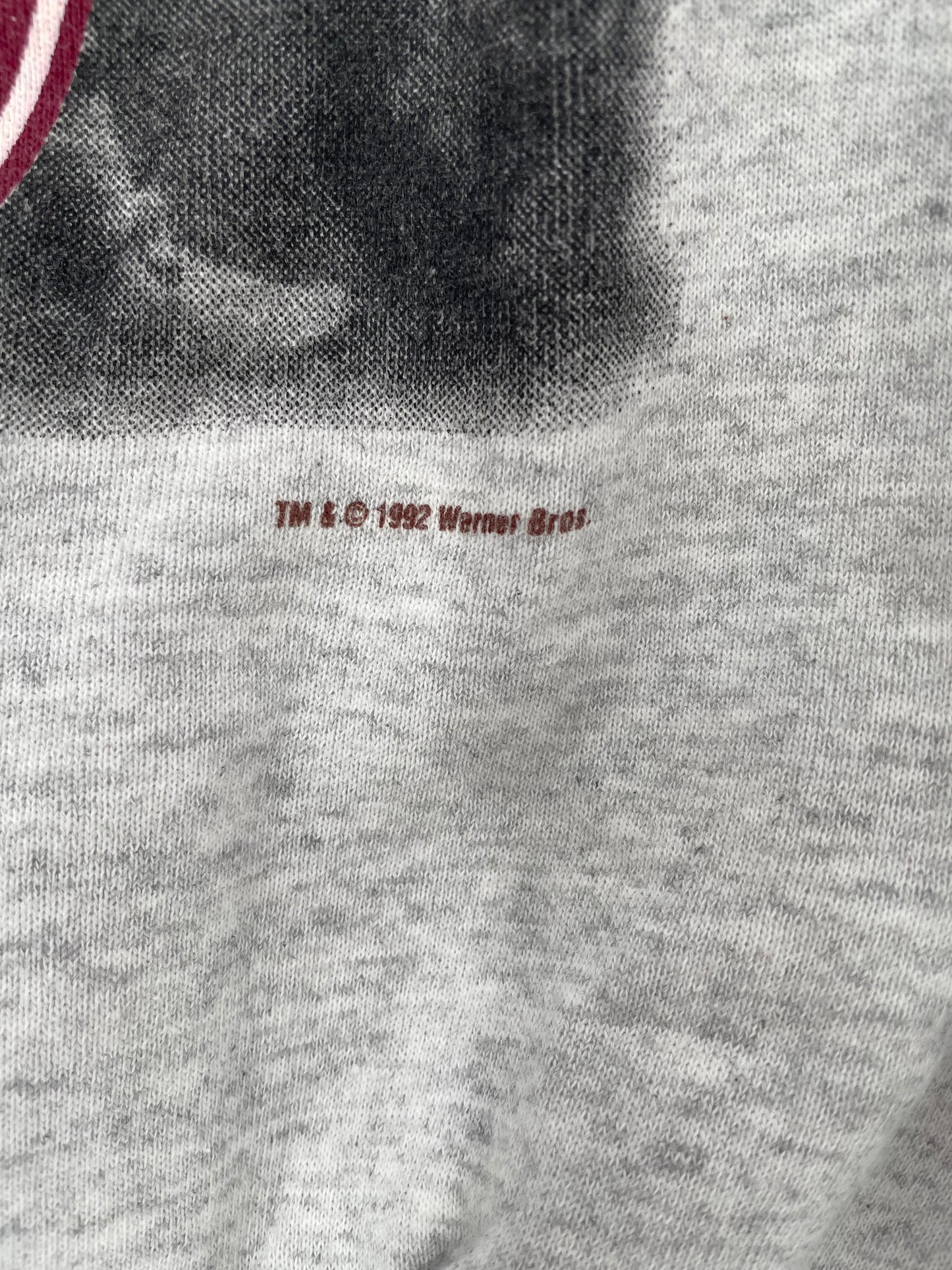 1992 LOONEY TUNES TAZ REDSKINS Made in USA Size XL Vintage NFL Sweat-shirt / K102