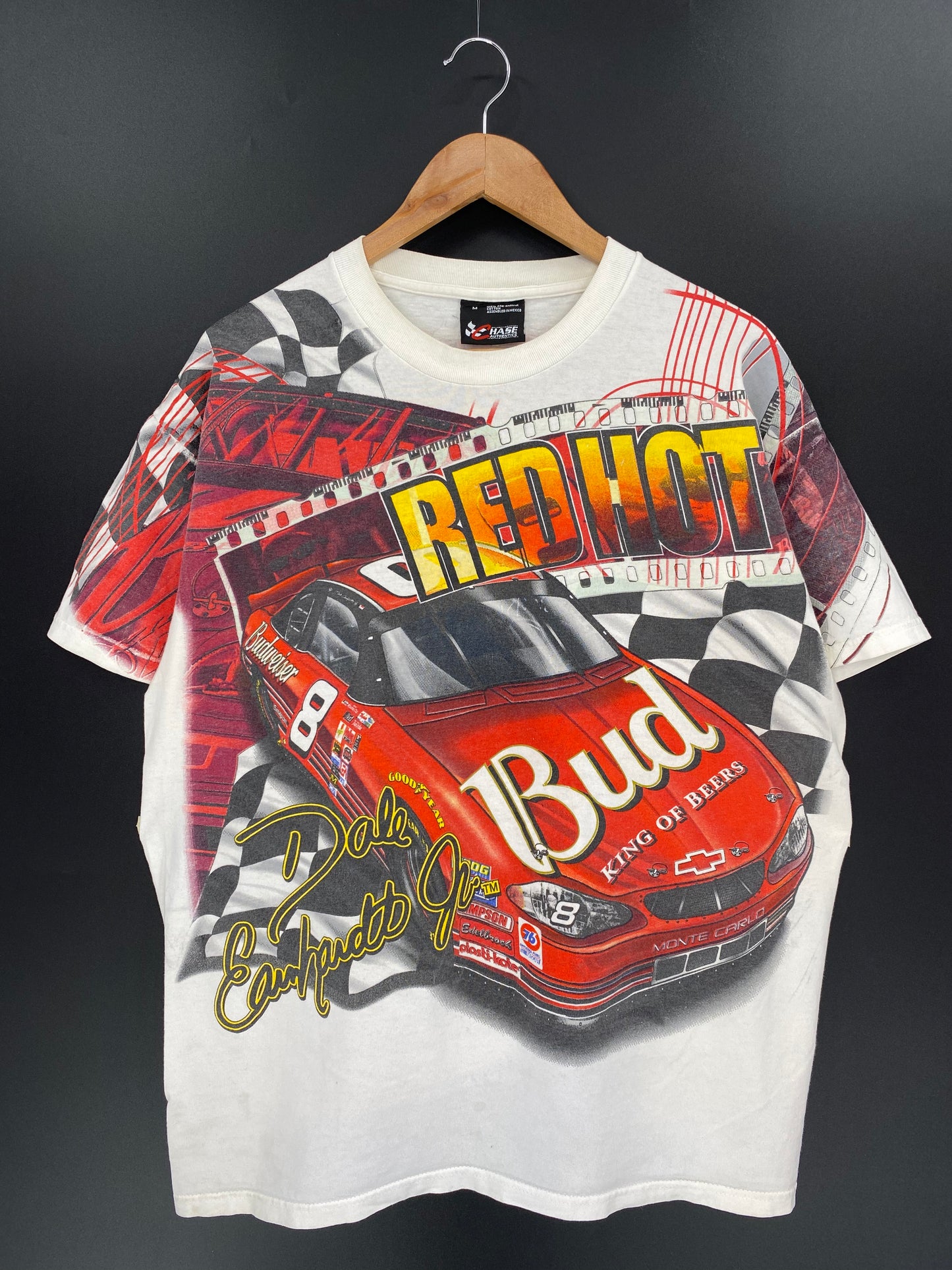 90’s Budweiser x NASCAR DALE EARNHARDT JR. Size M Vintage Racing T-Shirt / 9457
