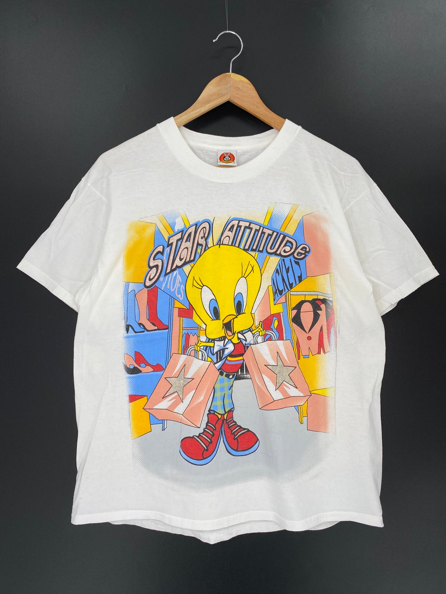 1998 LOONEY TUNES TWEETY Size L Vintage T-Shirt / 8920