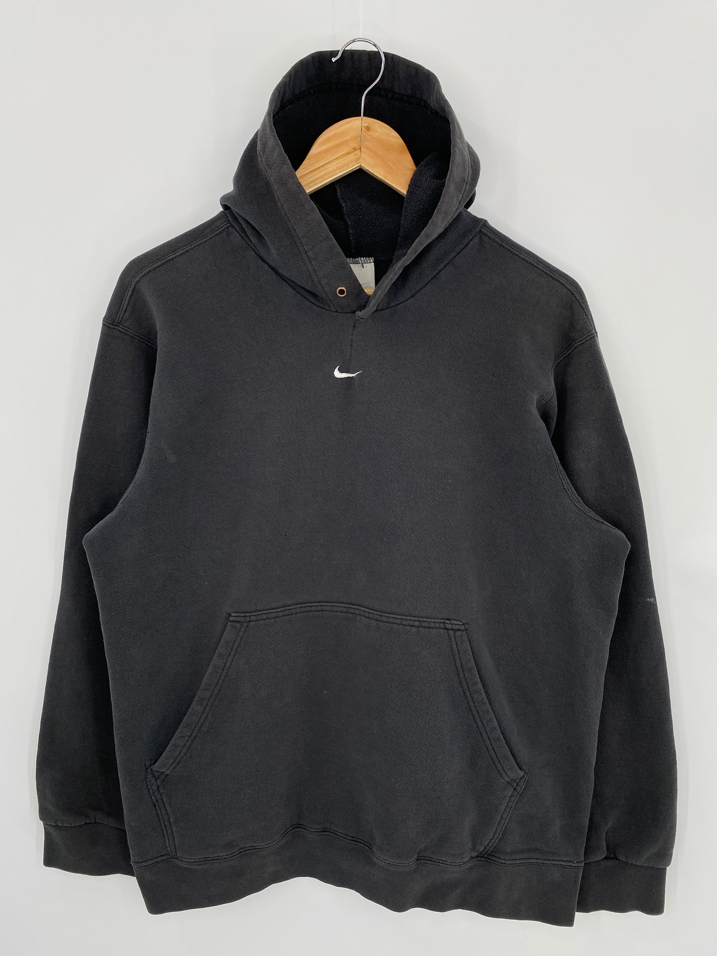 90’s NIKE Center Swoosh Damage Repaired Size M Vintage Hoodie Sweat-shirt / 6756