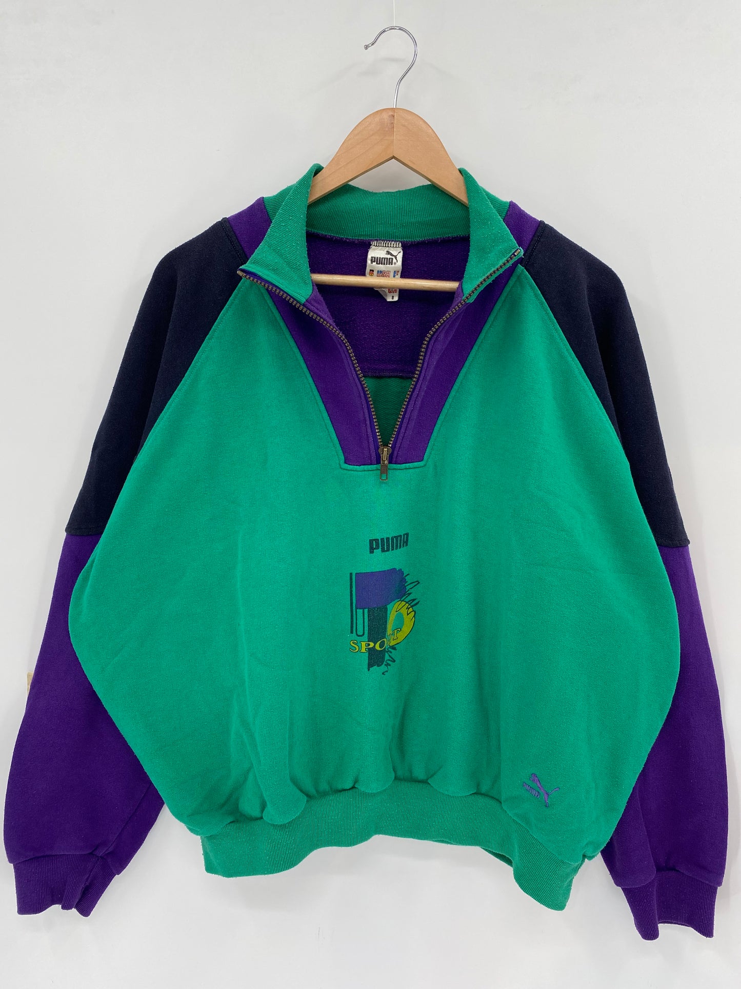 90’s PUMA Size XL Vintage Half-zip Sweat-shirt / K2327