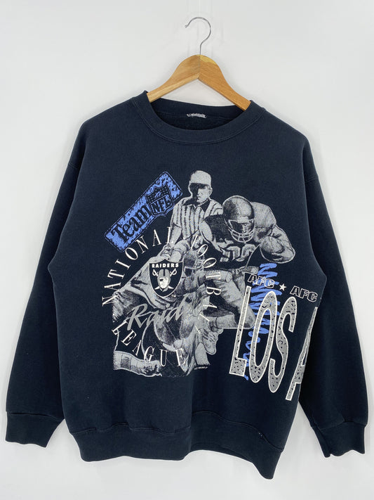 1991' RAIDERS LOS ANGELES Size Approx. XL Vintage NFL Sweat-shirt / K6560