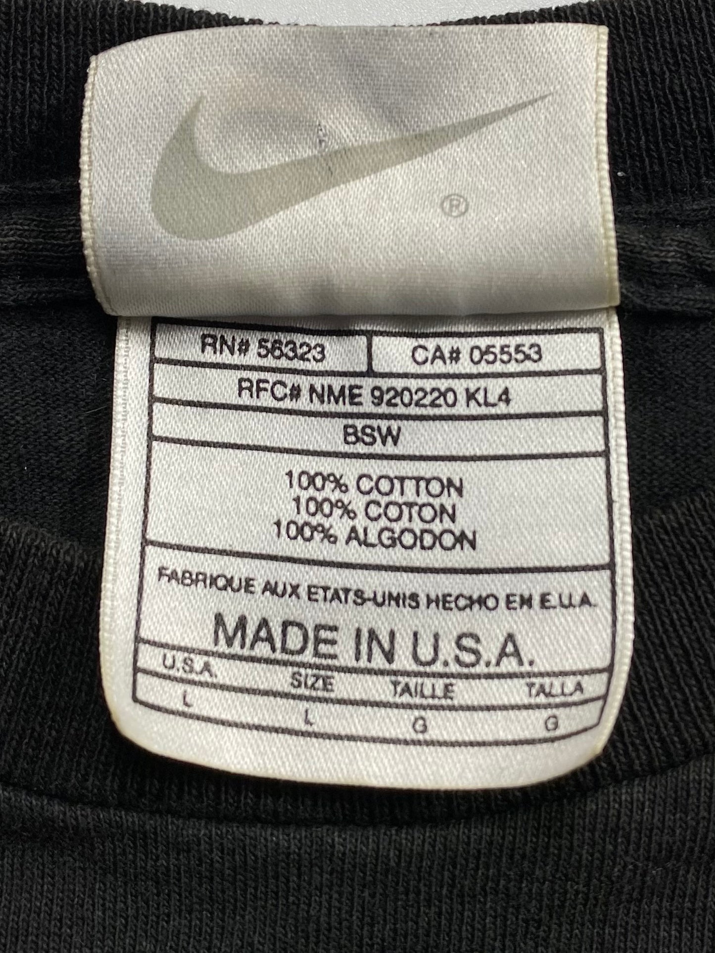90’s NIKE Made in USA Size L Vintage T-shirt / 7209